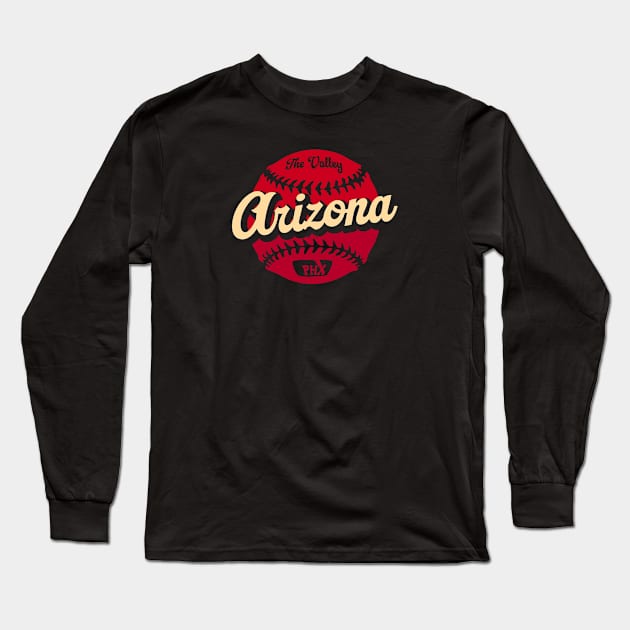 Arizona Baseball Long Sleeve T-Shirt by Throwzack